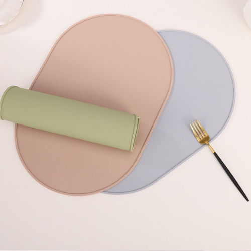 파스텔 실리콘 테이블매트 5color 오발 예쁜 논슬립 식탁 개인 컬러